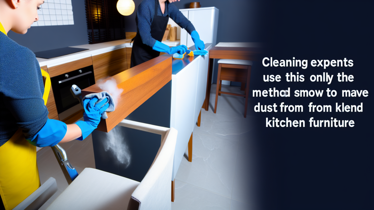 Gli esperti di pulizia utilizzano questo metodo solo per rimuovere la polvere dai mobili della cucina.
