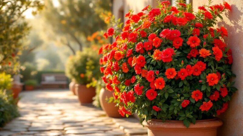 Cespuglio rigoglioso in piena fioritura senza interventi di potatura o concimazione.