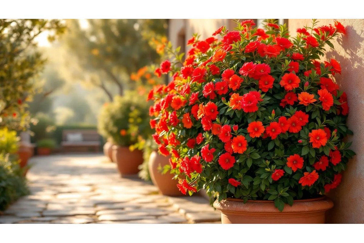 Cespuglio rigoglioso in piena fioritura senza interventi di potatura o concimazione.